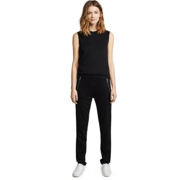 Scotch & Soda Pants - Scotch & Soda Field Of Stars Sports Jumpsuit Size S Black Sleeveless Sporty Chic